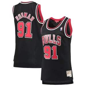 Dennis Rodman Incontournable Chicago Bulls Women's Hardwood Classics Swingman Jersey Black