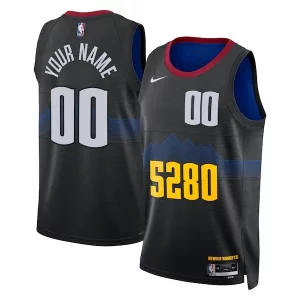 Denver Nuggets Nike Unisex 2023/24 Custom Swingman Jersey Black City Moderne Edition