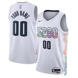 Denver Nuggets Nike Unisex Stylish 2024/25 Custom Swingman Jersey City Edition White