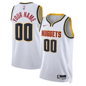 Denver Nuggets Nike Unisex Swingman Custom Commémoratif Jersey White Association Edition