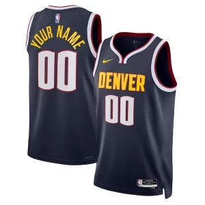 Denver Nuggets Nike Unisex Swingman Exceptionnel Custom Jersey Navy Icon Edition