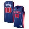 Detroit Pistons Nike 2021/22 Diamond Swingman Custom Jersey Icon Edition Blue Éclatant