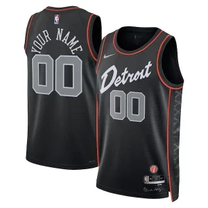 Detroit Pistons Nike Unisex 2023/24 Custom Swingman Jersey Black Gracieux City Edition