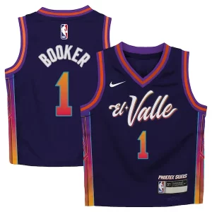 Devin Booker Phoenix Suns Nike Preschool Personalisable Swingman Replica Jersey City Edition Purple