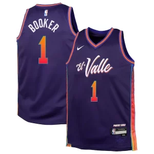 Devin Booker Phoenix Suns Nike Youth Swingman Vibrant Replica Jersey City Edition Purple
