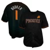 Devin Booker Phoenix Suns Profile Big & Tall Name & Number Button Up Jersey Authentique Black
