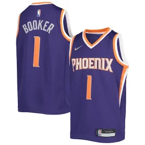 Devin Élégant Booker Phoenix Suns Nike Youth 2021/22 Diamond Swingman Jersey Icon Edition Purple