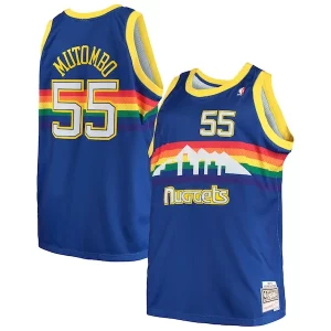 Dikembe Mutombo Denver Nuggets 1991/92 Big & Tall Hardwood Captivant Classics Swingman Jersey Royal