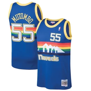 Dikembe Mutombo Refiné Denver Nuggets 1991/92 Hardwood Classics Swingman Jersey Blue