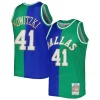 Dirk Nowitzki Captivant Dirk Nowitzki Hardwood Classics 1998/2019 Split Swingman Jersey Blue/Green