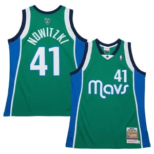 Dirk Nowitzki Dallas Mavericks 2004/05 Hardwood Classics Authentic Jersey Green Bold