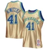 Dirk Nowitzki Dallas Mavericks 75th Anniversary 1998/99 Hardwood Classics Swingman Jersey Gold Exceptionnel