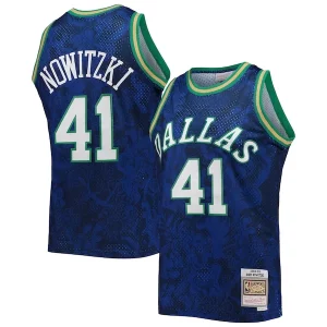 Dirk Nowitzki Dallas Mavericks Hardwood Classics 1998/99 Lunar New Magnifique Year Swingman Jersey Blue