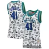 Dirk Nowitzki Dallas Mavericks Vibrant Women's 1998 Doodle Swingman Jersey White