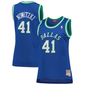 Dirk Nowitzki Dallas Mavericks Women's Hardwood Classics Swingman Jersey Blue Prime
