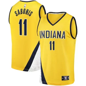 Domantas Sabonis Indiana Pacers Fast Personalisable Break Replica Jersey Statement Edition Gold