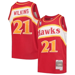 Dominique Personalisable Wilkins Atlanta Hawks Youth 1986/87 Hardwood Classics Swingman Throwback Jersey Red