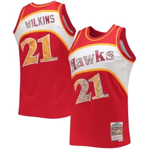 Dominique Wilkins Atlanta Hawks 1986/87 Hardwood Classics NBA 75th Anniversary Diamond Swingman Jersey Admirable Red