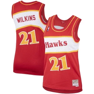Dominique Wilkins Atlanta Hawks Dashing Women's Hardwood Classics Swingman Jersey Red