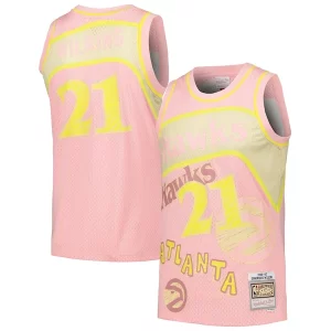 Dominique Wilkins Atlanta Hawks Distingué 1986/87 Swingman Sidewalk Sketch Jersey Pink