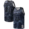 Dominique Wilkins Atlanta Hawks Hardwood Classics 1986/87 Captivant Tie Dye Swingman Jersey Black