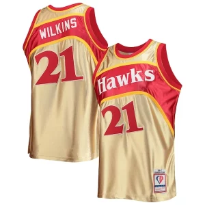Dominique Wilkins Atlanta Hawks Tendance 75th Anniversary 1986/87 Hardwood Classics Swingman Jersey Gold