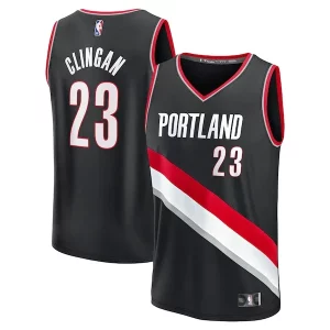 Donovan Clingan Portland Trail Blazers 2024 NBA Draft Fast Break Player Jersey Icon Edition Black Tendance