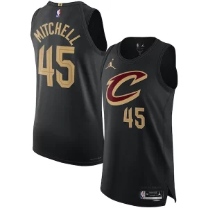 Donovan Mitchell Cleveland Cavaliers Jordan Tendance Brand Authentic Player Jersey Statement Edition Black