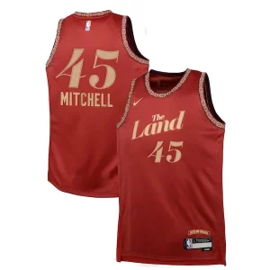 Donovan Mitchell Cleveland Cavaliers Nike Youth Swingman Prime Replica Jersey City Edition Wine