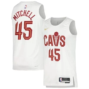 Donovan Mitchell Cleveland Éclatant Cavaliers Nike Unisex Swingman Jersey Association Edition White/Wine