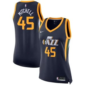 Donovan Mitchell Distingué Utah Jazz Nike Women's Swingman Jersey Icon Edition Navy