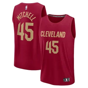 Donovan Mitchell Cleveland Cavaliers Youth Fast Break Gracieux Replica Player Jersey Icon Edition Wine