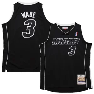 Dwyane Captivant Wade Miami Heat 2011/12 Hardwood Classics Authentic Jersey Black