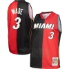 Dwyane Wade Miami Sophistiqué Heat Hardwood Classics 2005/06 Split Swingman Jersey Black/Red