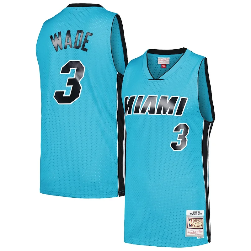 Dwyane Wade Miami Splendide Heat Hardwood Classics 2005/06 Tropical Swingman Jersey Blue