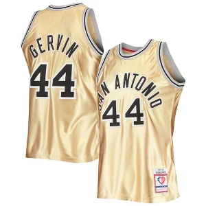 George Gervin San Antonio Spurs 75th Anniversary Éclatant 1977/78 Hardwood Classics Swingman Jersey Gold