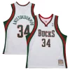Giannis Antetokounmpo Milwaukee Bucks 2013/14 Hardwood Classics Swingman Jersey White Superbe
