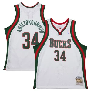 Giannis Antetokounmpo Milwaukee Bucks 2013/14 Hardwood Classics Swingman Jersey White Superbe