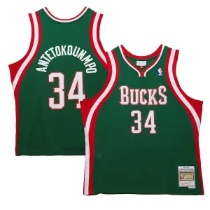 Giannis Antetokounmpo Milwaukee Bucks Charming 2013/14 Hardwood Classics Swingman Jersey Hunter Green