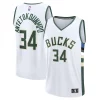 Giannis Antetokounmpo Milwaukee Bucks Fast Commémoratif Break Replica Player Jersey Association Edition White