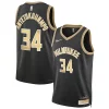 Giannis Antetokounmpo Milwaukee Bucks Nike Unisex Select Series Swingman Jersey聽鈥?Black Gracieux
