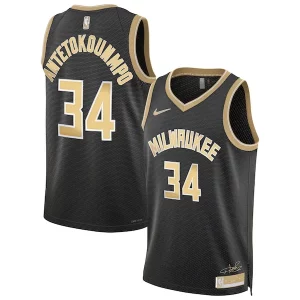 Giannis Antetokounmpo Milwaukee Bucks Nike Unisex Select Series Swingman Jersey聽鈥?Black Gracieux