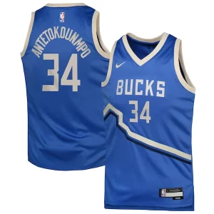 Giannis Antetokounmpo Milwaukee Bucks Nike Youth 2024/25 Swingman Player Jersey City Edition Splendide Royal