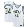 Giannis Antetokounmpo Milwaukee Bucks Fast Break Incontournable Replica Player Jersey Association Edition White