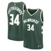 Giannis Gracieux Antetokounmpo Milwaukee Bucks Fast Break Replica Player Jersey Icon Edition Hunter Green