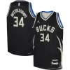 Giannis Vibrant Antetokounmpo Milwaukee Bucks Jordan Brand Youth Swingman Jersey Statement Edition Black