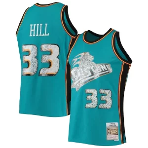 Grant Hill Detroit Pistons 1998/99 Hardwood Classics NBA 75th Anniversary Diamond Swingman Moderne Jersey Teal