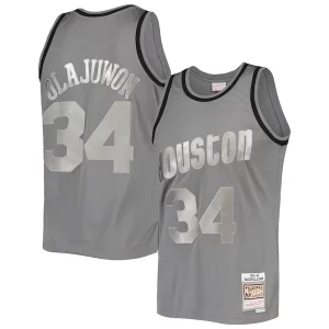 Hakeem Olajuwon Houston Rockets Hardwood Sophistiqué Classics Retired Player 1993/94 Metal Works Swingman Jersey Charcoal
