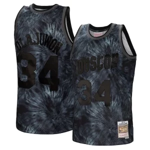 Hakeem Olajuwon Houston Rockets Hardwood Tendance Classics 1993/94 Tie Dye Swingman Jersey Black