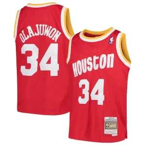 Hakeem Olajuwon Houston Rockets Magnifique Youth Swingman Throwback Jersey Red